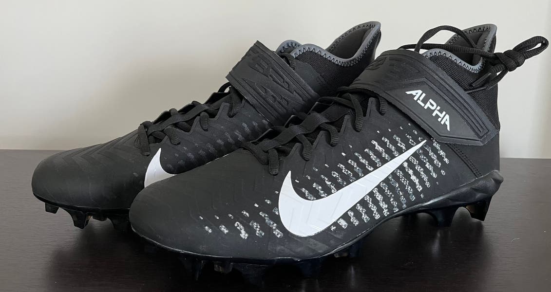 Mens Size 13 WIDE Nike Alpha Menace Pro 2 Mid Black Football Cleats BV3951-001 Size 14 WIDE Nike Alpha Menace Pro 2 Mid Football Cleats  main image 2
