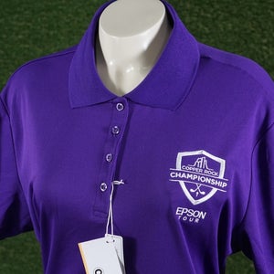 WOMEN'S XL 365 LPGA COPPER ROCK CHAMPIONSHIP EPSON TOUR GOLF POLO PURPLE NWT