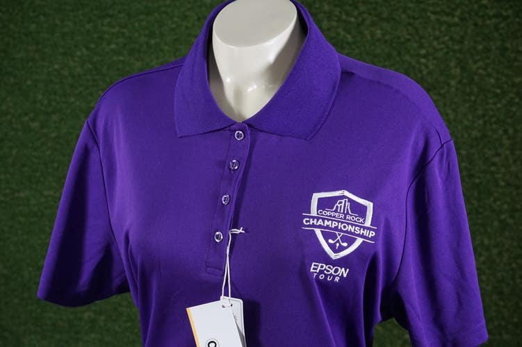 WOMEN'S XL 365 LPGA COPPER ROCK CHAMPIONSHIP EPSON TOUR GOLF POLO PURPLE NWT