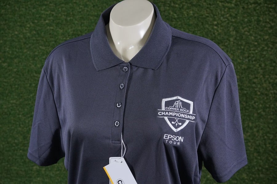 WOMEN'S 2XL CORE 365 LPGA COPPER ROCK CHAMPIONSHIP EPSON TOUR GOLF POLO GRAY NWT