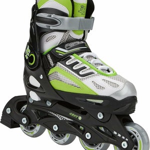 5th Element G2-100 Adjustable Kids Recreational Inline Skates - Green
