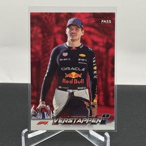 Max Verstappen Oracle Red Bull 2024 Topps F1 Paddock Pass Red Parallel #1 B