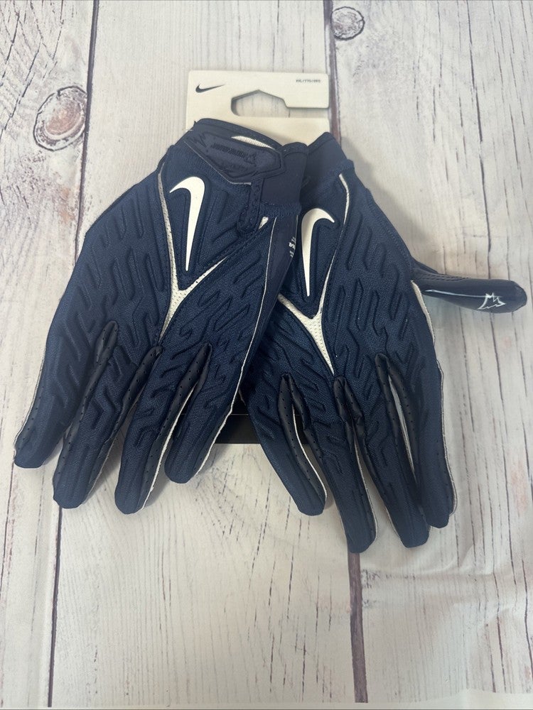 Navy Blue Adult Medium Nike Superbad football Gloves New