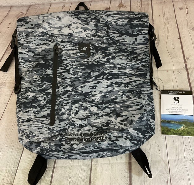 Geckobrands Endeavour Waterproof Backpack Collapsible Easy Clean Interior Black