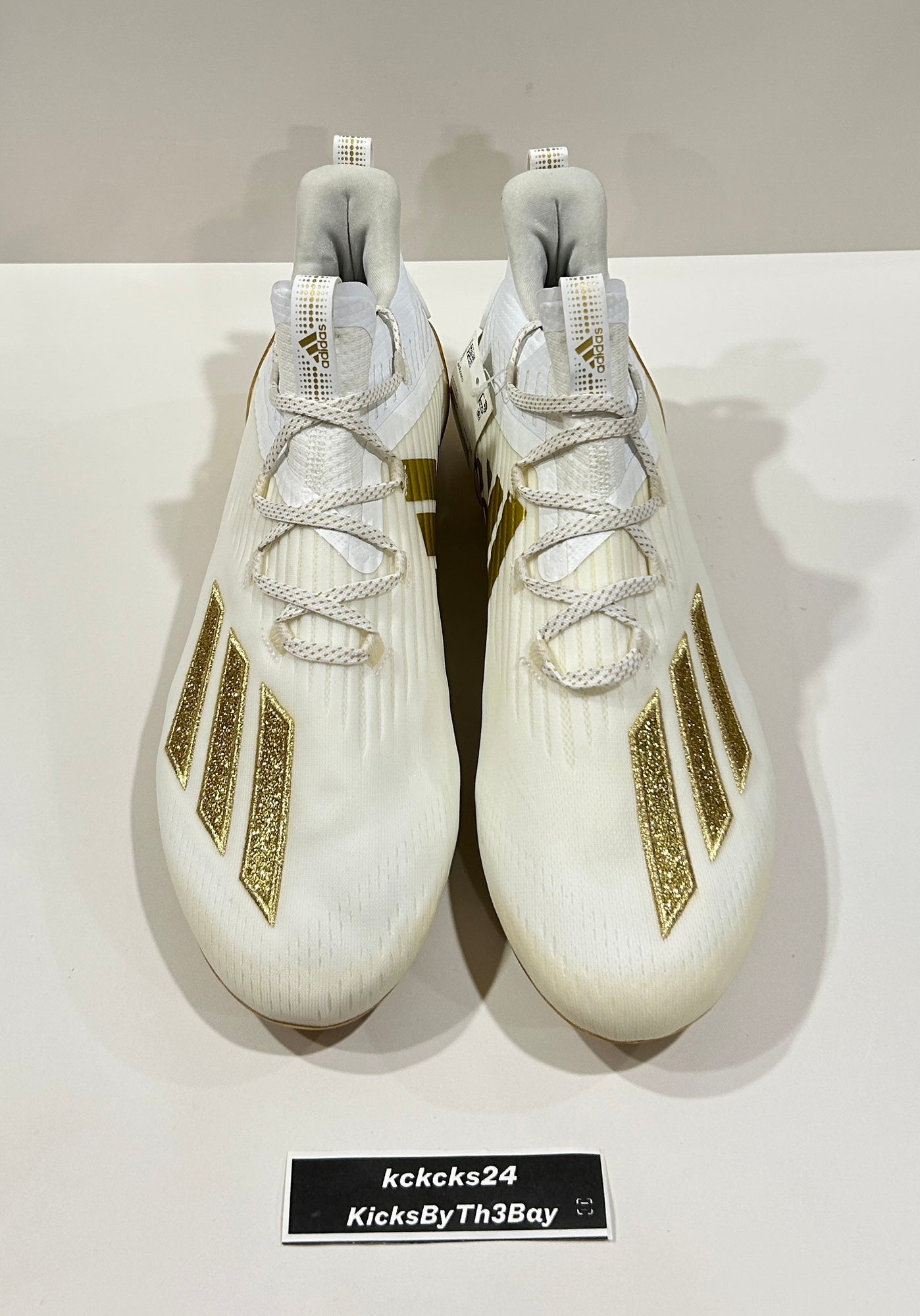 Adidas Adizero Football Cleats Size 13 Mens White Gold  display picture 1