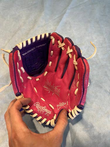 Pink Rawlings Highlight Series RH T-Ball Glove 10" (Used)