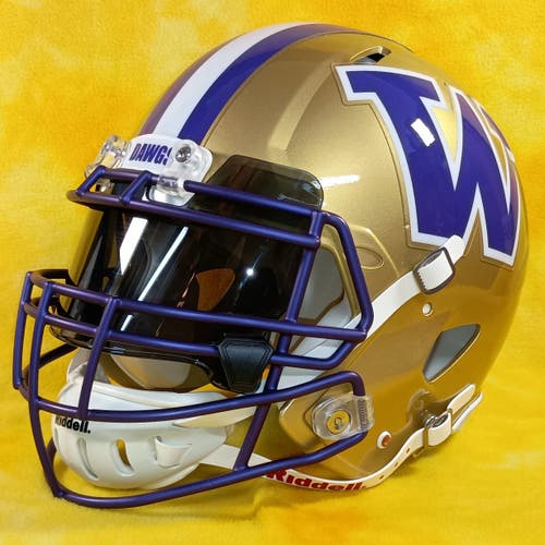 Washington Huskies custom fullsize Riddell Speed XL football helmet gold