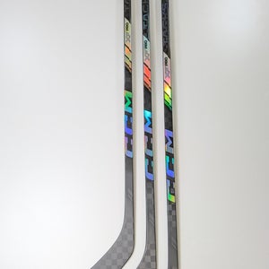 Bundle of 3 New Senior RH CCM Jetspeed FT7 Pro wrapped as a Tacks XF Pro, 85 Flex, P28M