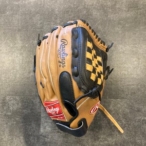 Brown Rawlings Players Series Right Hand Throw Softball Glove 12" (Used)