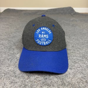 Los Angeles Rams Mens Hat Small Flex Gray Blue Wool Blend Football New Era Cap ^