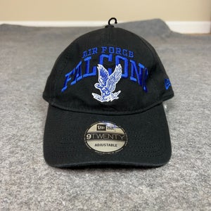 Air Force Falcons Mens Hat Strap Back Adjustable Black Blue Embroidered College