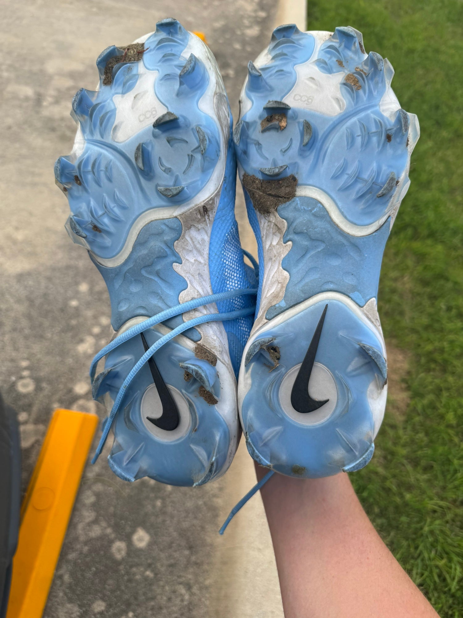 Men Nike Alpha Huarache Elite 3 MCS Baseball Cleat Sky Blue UNC CZ4453-401 Sz 14 Nike Alpha Huarache Elite 3 Low Men main image 2