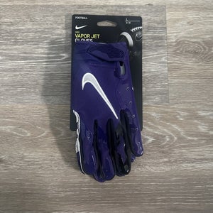 Nike Vapor Jet 6.0 Football Gloves NCAA Team TCU Hornes Frogs Men L