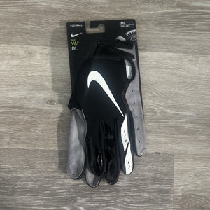 Nike Mens Size XXL Vapor Jet 5.0 NFL Promo PRO STOCK Leather Palm Black Gloves