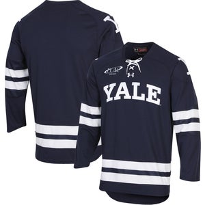 NCAA ECAC Ivy League Yale Bulldogs Under Armour UA Replica Jersey Navy Large