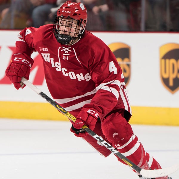 NCAA B1G Ten Under Armour Wisconsin Badgers Mens Hockey Jersey Red ...