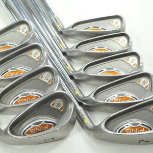 Ping G10 3-W,SW Iron Set Regular Flex Yellow Dot Right AWT Steel # 191899