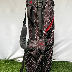 Used Taylormade Original One Stand Carry 5-way Golf Bag Black/Red No Rainhood