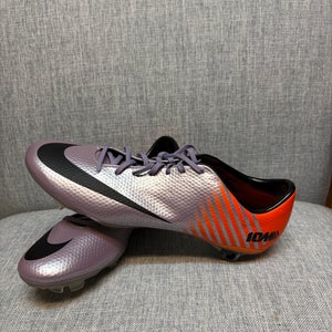 Silver Men's Size M 11.5 (W 12.5) Nike Mercurial Vapor IX Molded Cleats Cleats (New)
