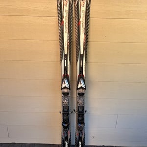 Volkl 12 Foot Tigershark Downhill Skis 161 cm. Marker iPT Demo Bindings TUNED!
