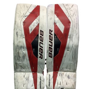 Used Bauer SUPREME ONE.7 Goalie Leg Pads Senior White/Black/Red 31" 11347-S000246069