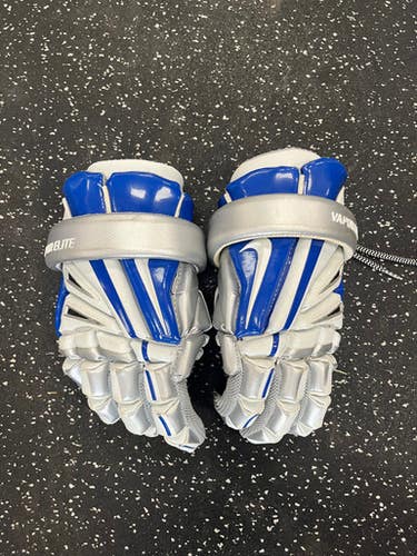 Used Nike VAPOR ELITE Lacrosse Gloves Mens White 12" 11849-S000027231