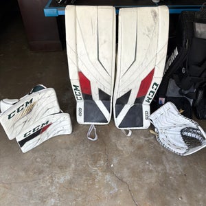 35"  2022 CCM Axis Pro Goalie Leg Pads Pro Stock (Used)