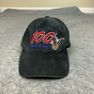 Disney Mens Hat Cap Strap Back Black 100 Anniversary Embroidered Cap Movie Dad