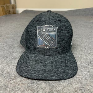 New York Rangers Mens Hat Snapback Gray Silver Hockey NHL Fanatics Cap Logo