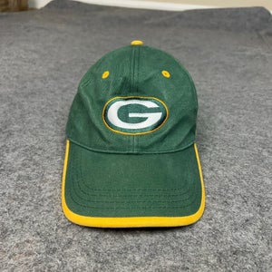 Green Bay Packers Mens Hat Strap Back Green Yellow Cap Logo Football NFL Sports