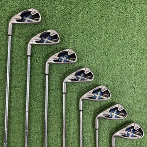 Callaway X-22 Iron Set 4-PW Uniflex True Temper Steel Left Handed -1/2” Short