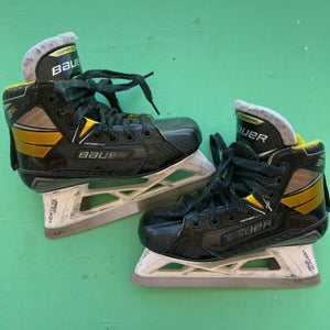 Junior Bauer Supreme 3S Hockey Goalie Skates | Size 1 (Used)
