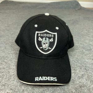 Oakland Raiders Mens Hat Strap Back Black Gray Cap Football NFL Sports Dad Logo