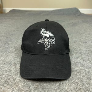 Minnesota Vikings Men Hat Strap Back Black White Logo Football NFL Sports Cap