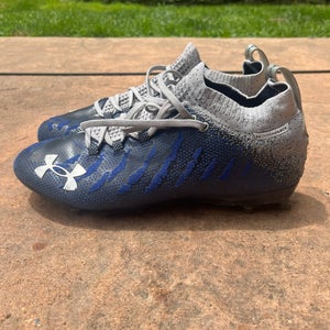 Blue Men's Size M 11.5 Adult Under Armour Mid Top Spotlight (Used) Football And Lacrosse