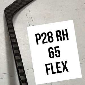 Senior(1x)Right P28 65 Flex 66” ProBlackStock™ Unbranded Blackouts Pro Stock Nexus Hockey Sticks