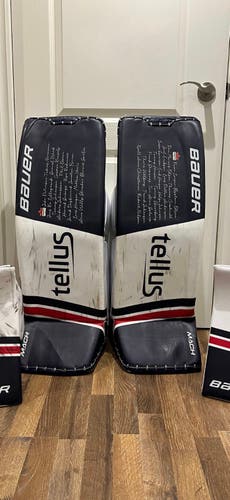 Large Bauer MACH Goalie Leg Pads Pro Stock (Used)