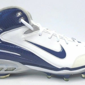 Nike Air Zoom Assassin White and Blue Football Cleats - Size 15