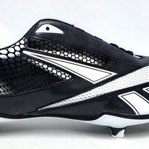 Reebok U-Form 4 Speed Low Black and White Football Cleats - Size 15