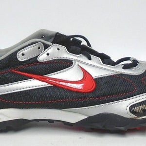 Nike Zoom Waffle V Silver and Black Cross-Country Cleats - Size 6