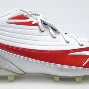 Reebok Pro 4-Speed II Mid M2 Red and White Football Cleats - Size 14