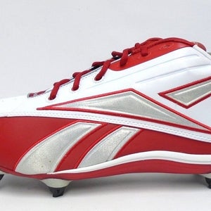 Reebok NFL The Pump Thorpe D2 Red and White Football Cleats - Size 14