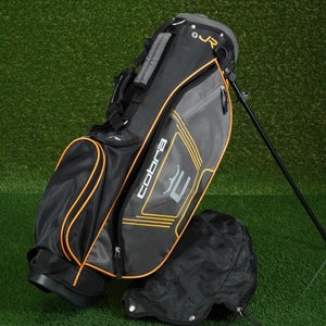 COBRA JR STAND BAG JUNIOR KIDS 5 WAY DIVIDERS BAG 31" TALL, BLACK / ORANGE