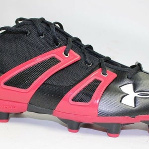Under Armour Demolition 3/4 Black and Red Football Cleats - Size 16