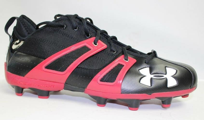 Under Armour Demolition 3/4 Black and Red Football Cleats - Size 16