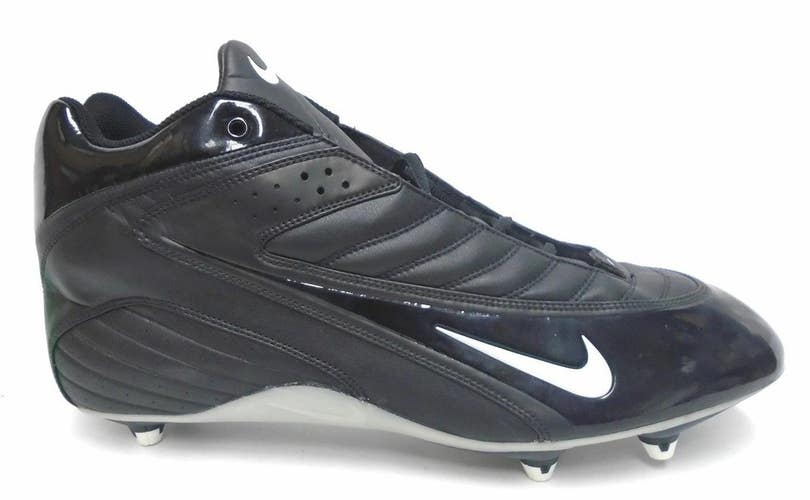 Nike Super Speed TD White and Black Mid Football Cleats - Size 16