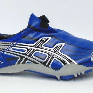 Asics Cyberflash Blue and Silver Track and Field Cleats - Size 6