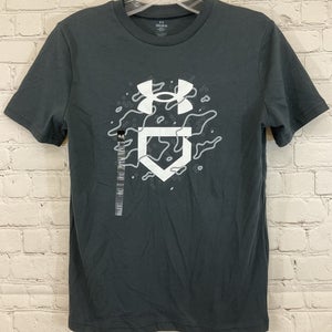 Under Armour 1377687 Boy's Loose Baseball T-Shirt Black YM Youth Medium