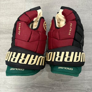 Arizona Coyotes Crouse Game Worn Warrior Alpha Gloves 14" Pro Stock (Used)