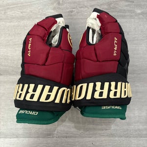 Arizona Coyotes Crouse Game Worn Warrior Alpha Gloves 14" Pro Stock (Used)